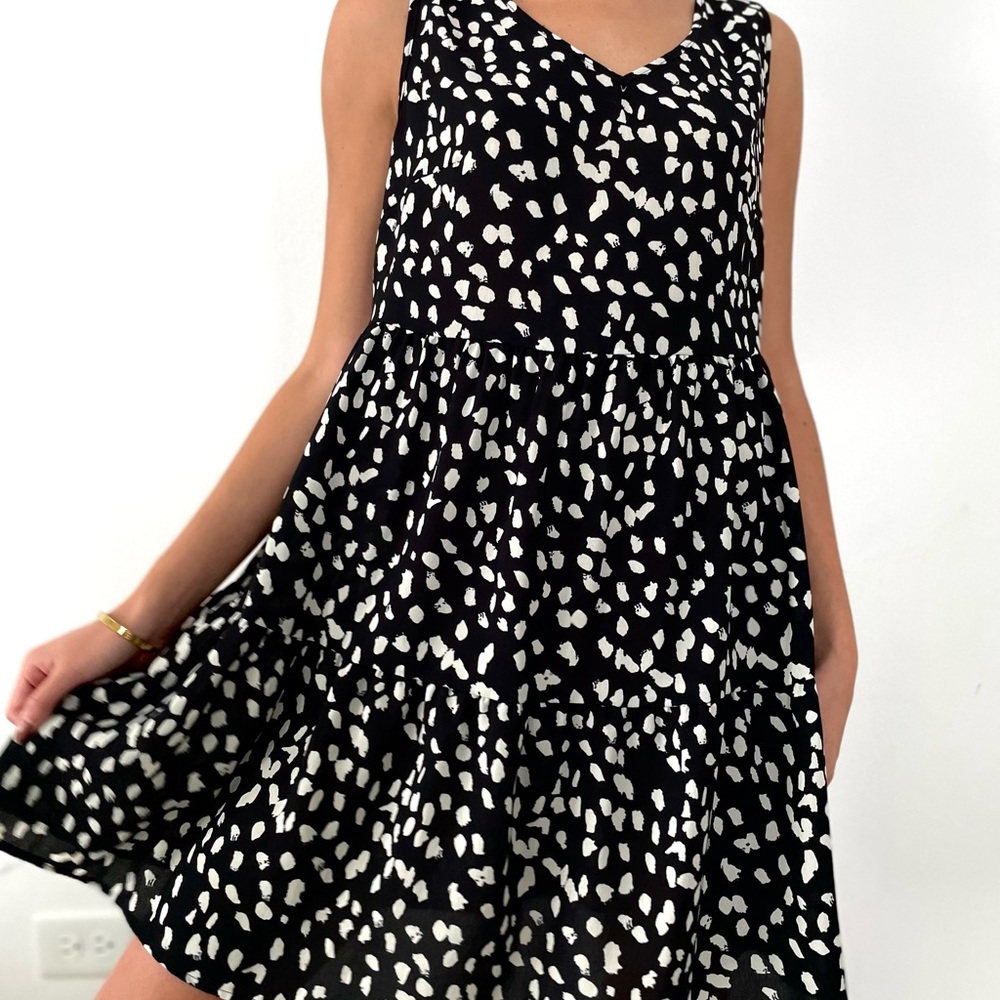 Mini Flowey black dress